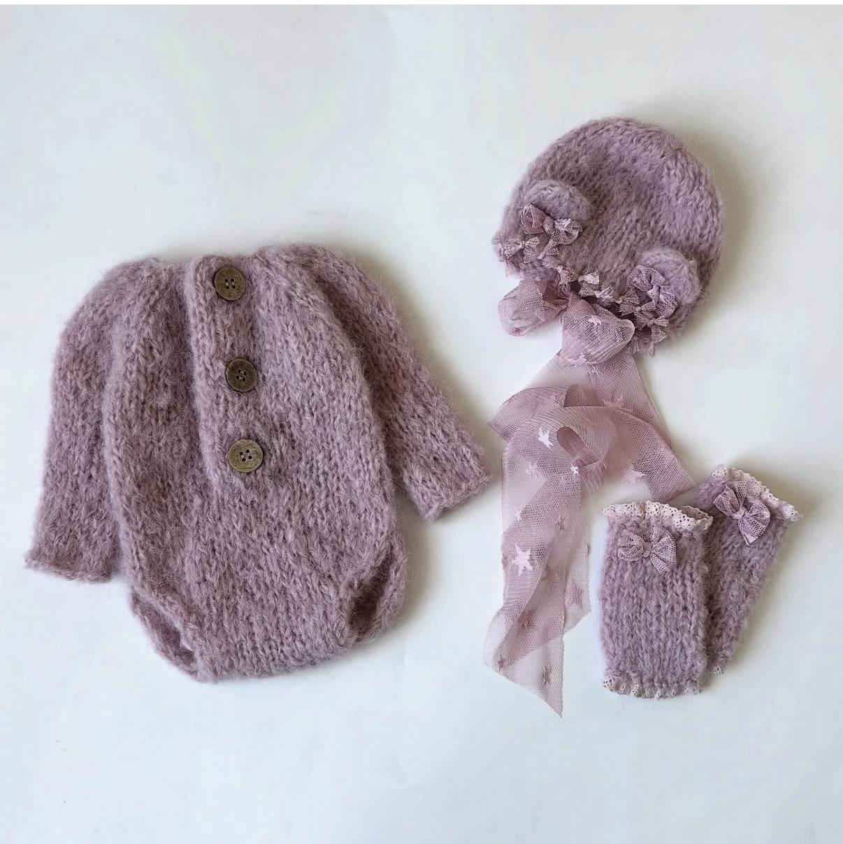Newborn Baby Girl Knitted Romp - đánh giá và giá Baby Clothing Kit